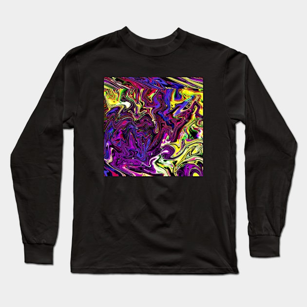 Glitchy Paint Poor Long Sleeve T-Shirt by taheldesigns